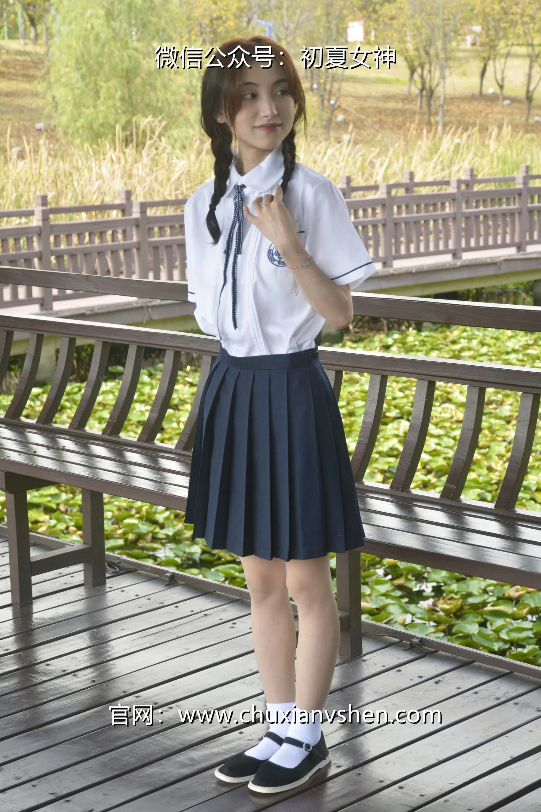 初夏女神 NO.027 柒柒 职高校服 [140P]插图2